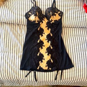 Victoria Secret Corset Slip with Garters